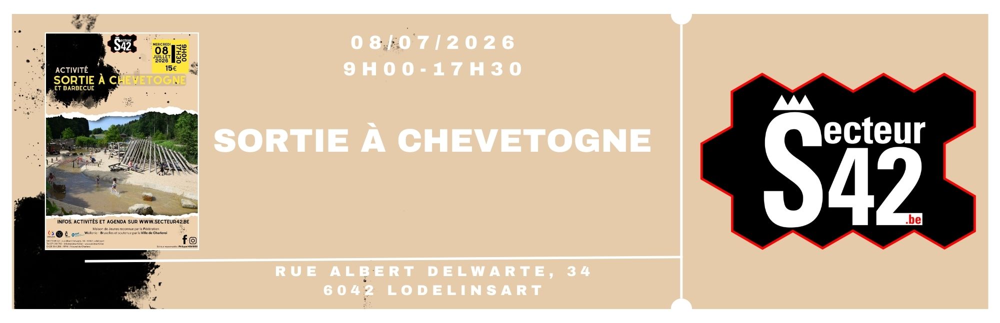 Ticket: Sortie à Chevetogne 2026